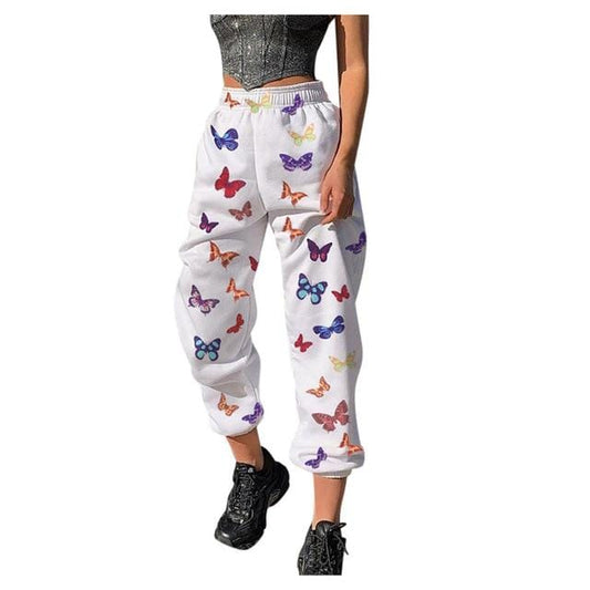 Women's Butterfly Print Sweatpants