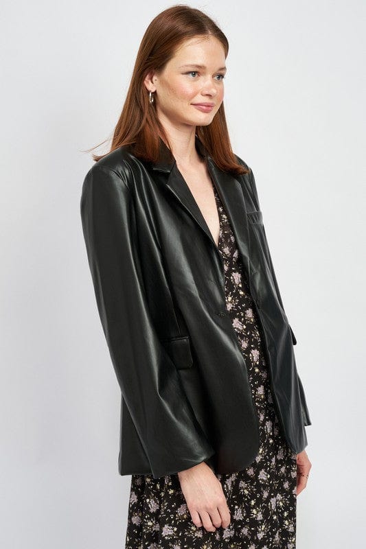 Women's Oversized leather jacket