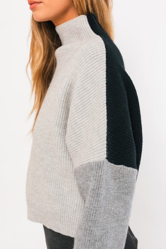 Color Block Oversized Sweater