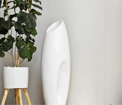 Tall Floor Vase, Modern White Large Floor Vase, 40-inch Vase, Decorative Lightweight , Home Decor