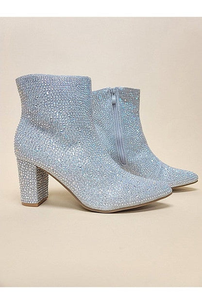 Women's shiny ankle boots