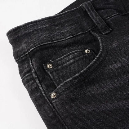 Men's Crystal Stretch Denim Skinny Jeans