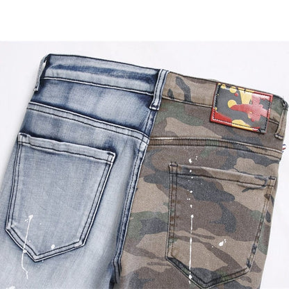 Men's Patchwork Jeans
