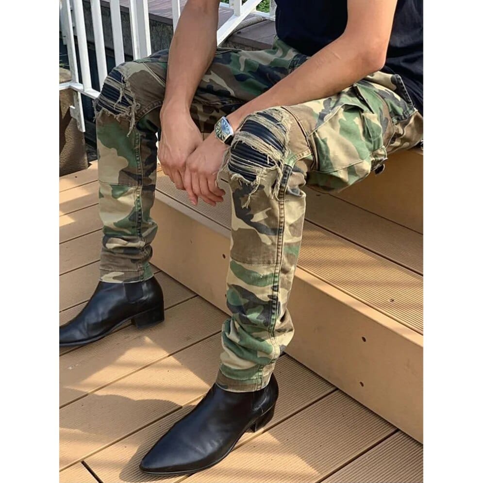 Men's Military Camouflage Jeans