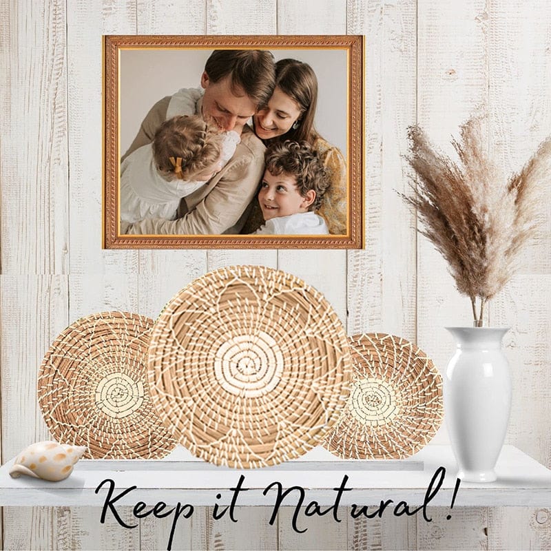 Hanging Woven Plate Decoration