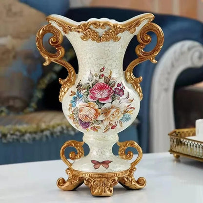 European vintage resin large vase