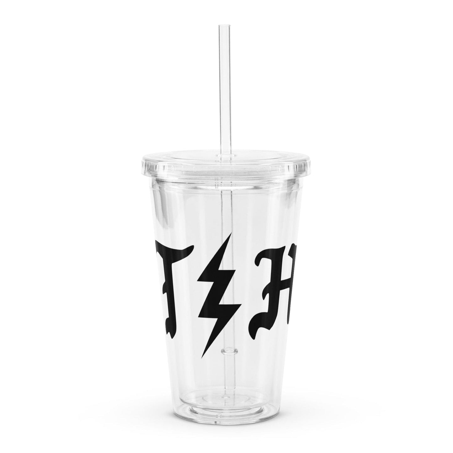 Clear plastic tumbler