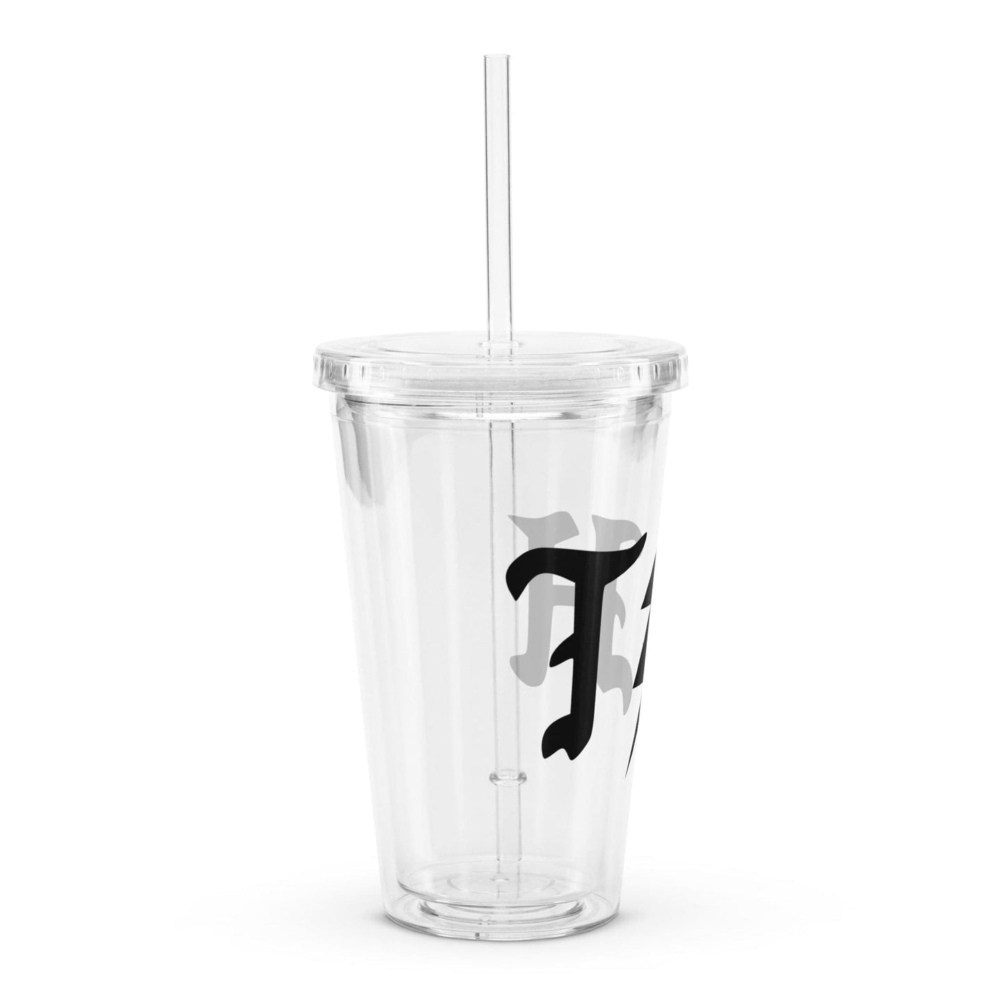 Clear plastic tumbler