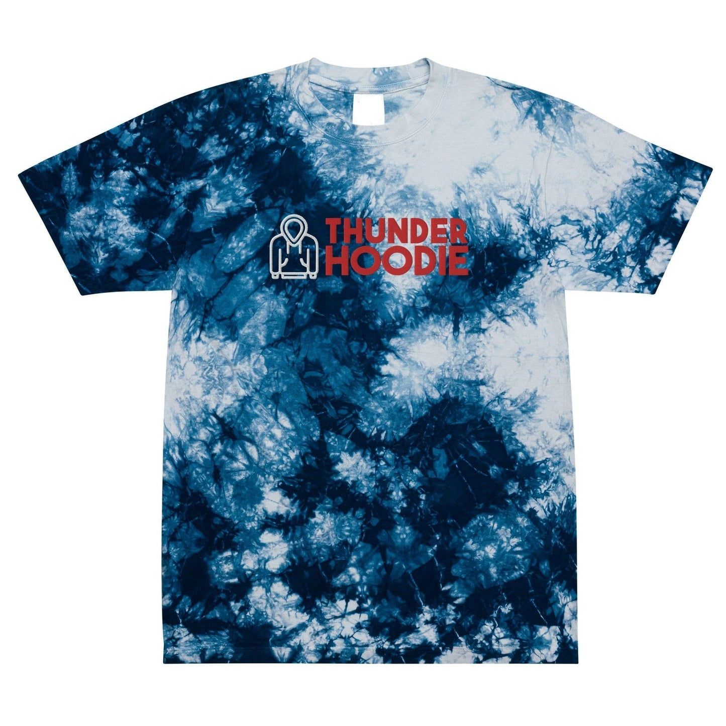 Embroidered oversized tie-dye t-shirt