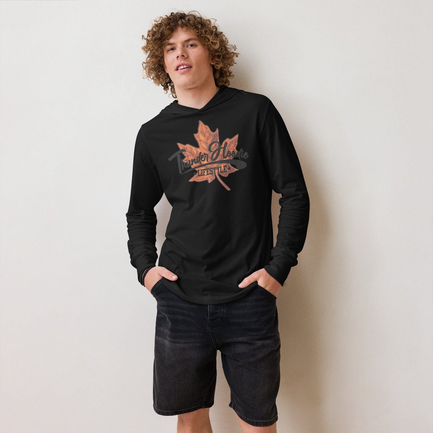 Hooded long-sleeve t-shirt