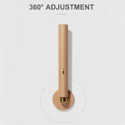 Smart 360°Rotatable Wood Light