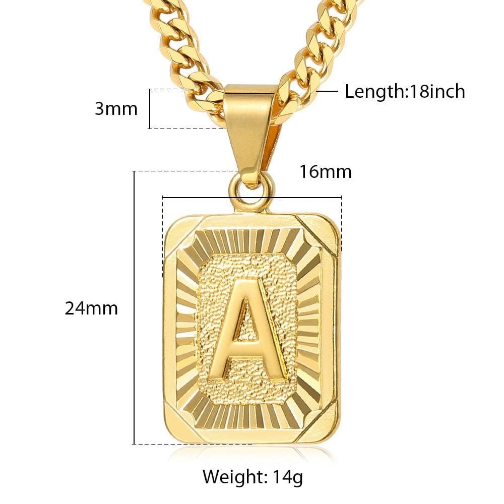 A-Z Pendant Letter Necklace