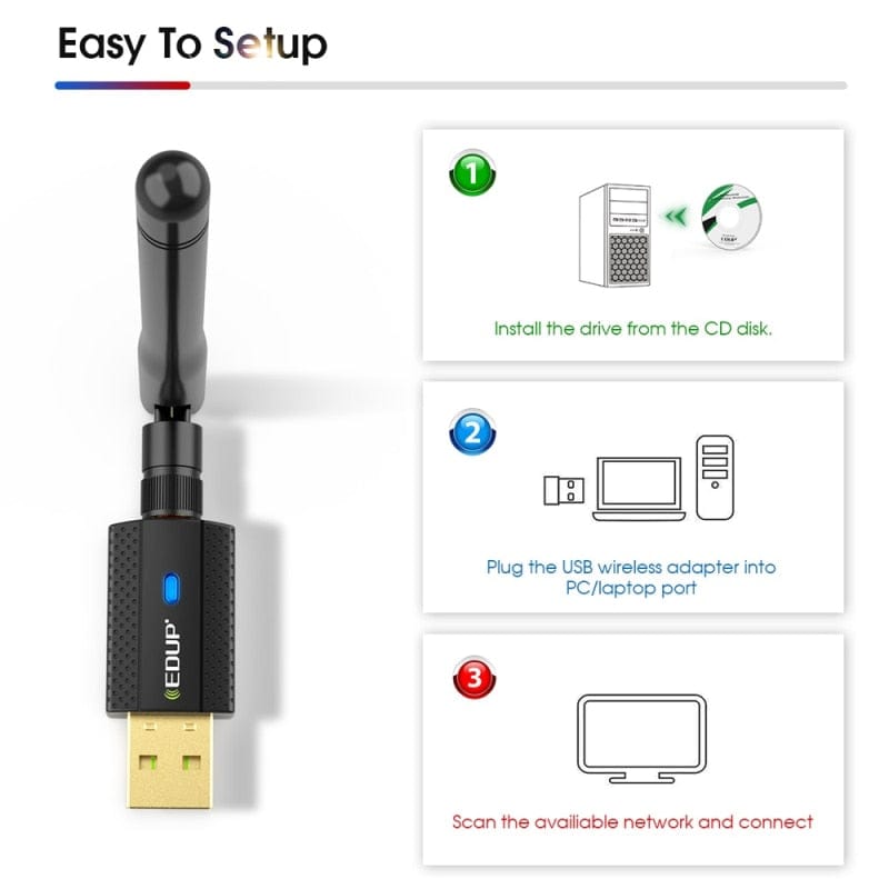 USB WIFI Blue-tooth 4.2 Adapter