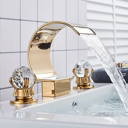 Luxury Golden Bathroom Faucet for Vessel Sink