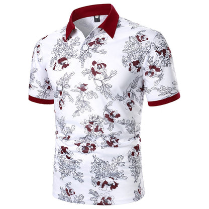 Men's Floral Polo Shirt