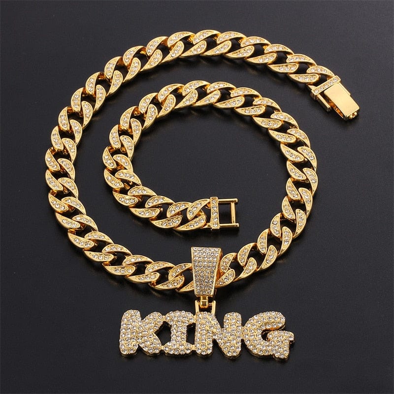 KING Letters Pendant and Necklace