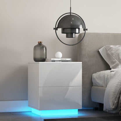 Modern Luxury LED Light Nightstand