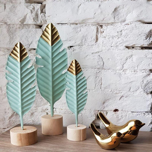 Modern Feather Wooden Home Decorations