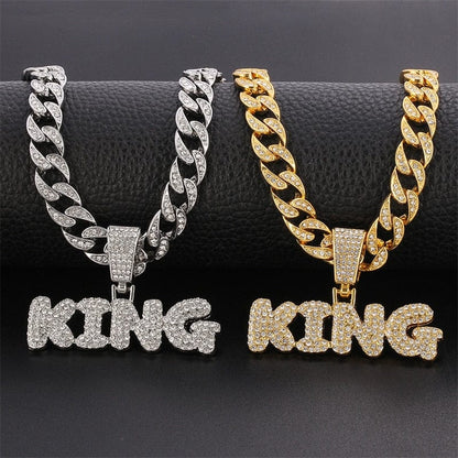 KING Letters Pendant and Necklace