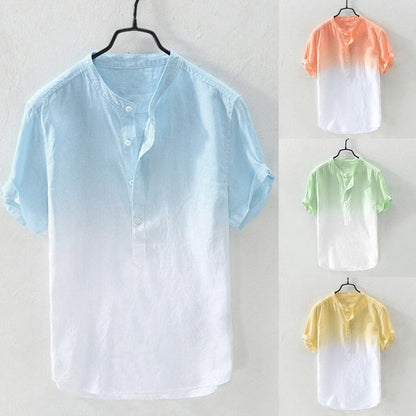 Men's Button Gradient Cotton Shirt