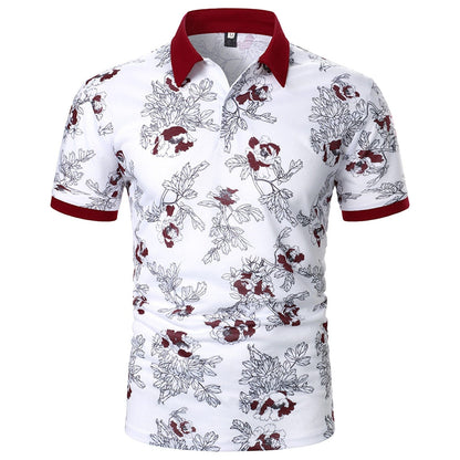 Men's Floral Polo Shirt