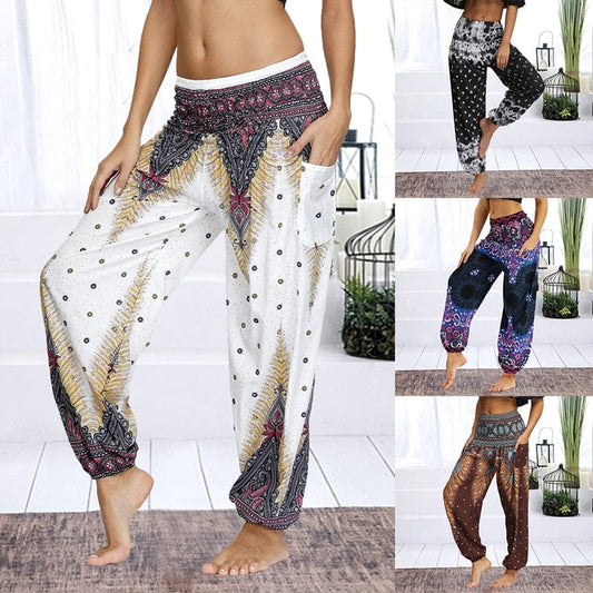 Women Boho Yoga Pants