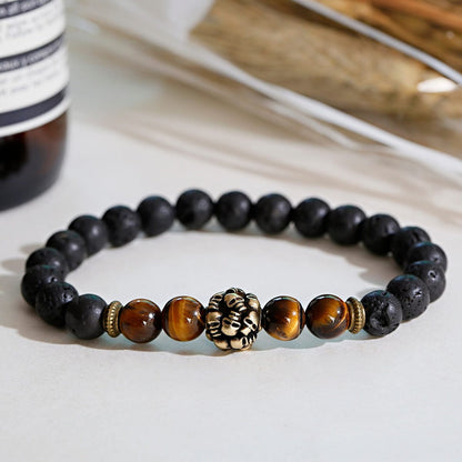 Crown Lion Bracelet for Men