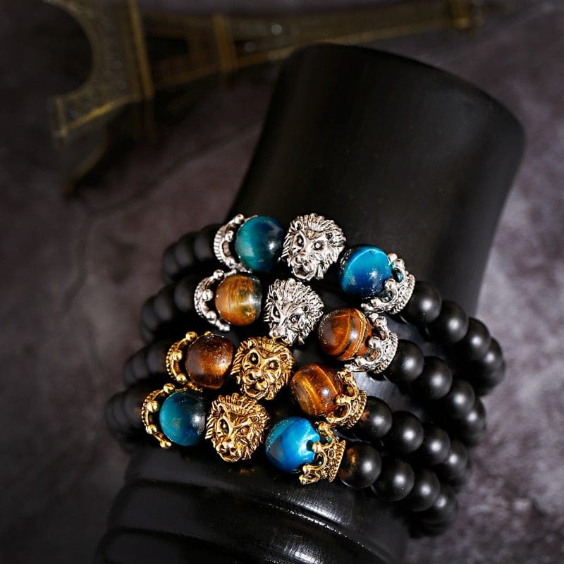 Crown Lion Bracelet for Men