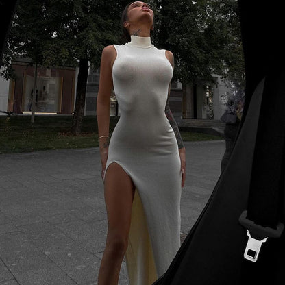 Women Sleeveless Slim-Fit Midi Dress