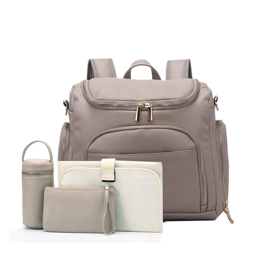 7-in-1 Baby Diaper Leather Bag