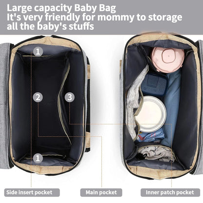 Baby bag with changing station