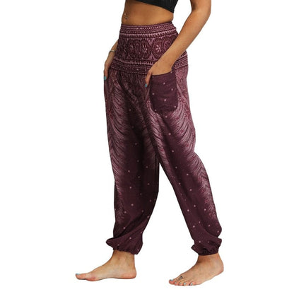 Women Boho Yoga Pants