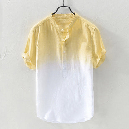 Men's Button Gradient Cotton Shirt