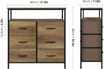 Storage Cabinet Chest with 6 Drawers