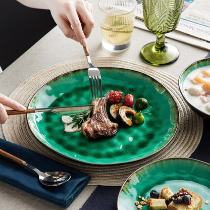 Ceramic Green Dinnerware Set