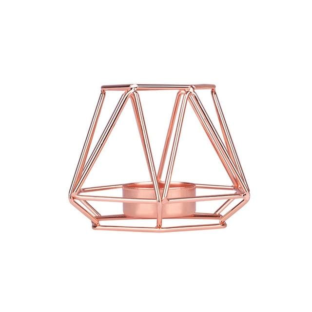 Nordic Style Wrought Iron Geometric Candle Holders