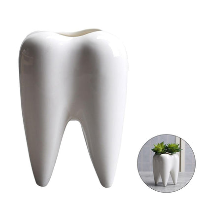 Teeth Shape Ceramic Flowerpot