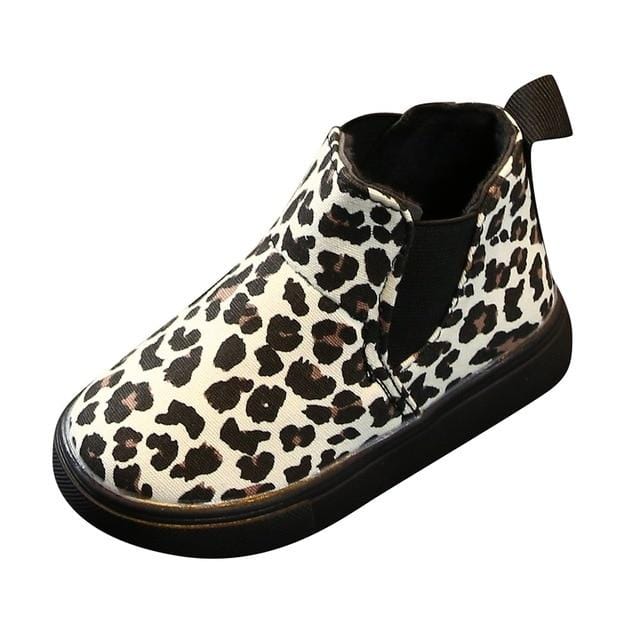 Kids Leopard Printed Boots