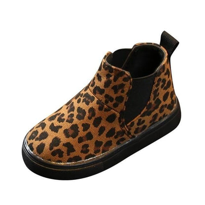 Kids Leopard Printed Boots
