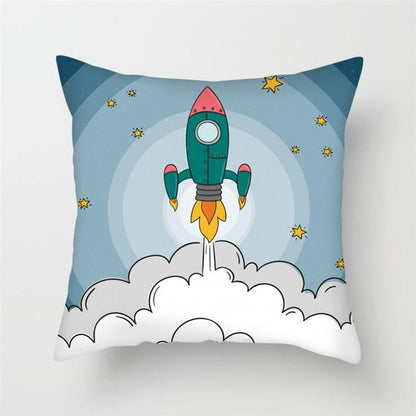 Spacecraft Cushion Cover Astronaut Rocket Pillow Cases