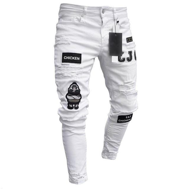 Men's Stretchy Ripped Jeans