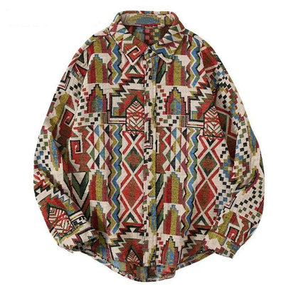Knitted Geometric Patterns Shirt