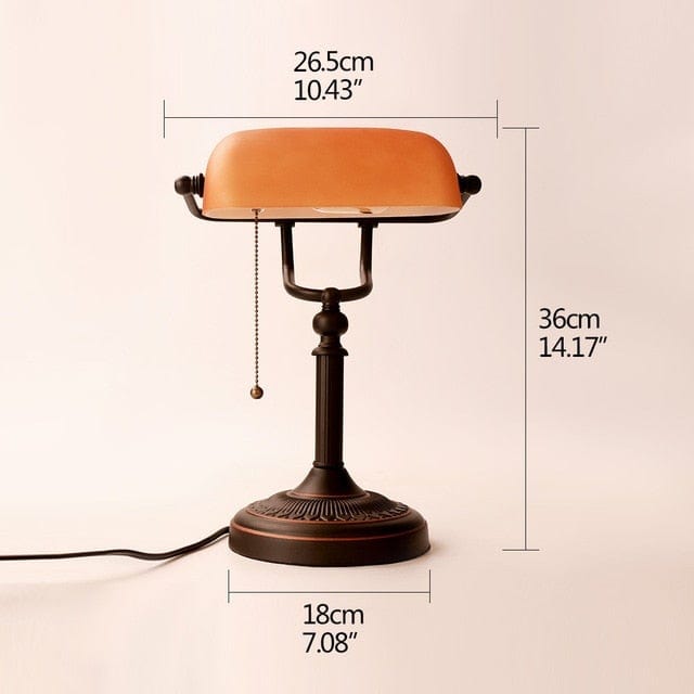 Vintage Simple Banker Table Lamp