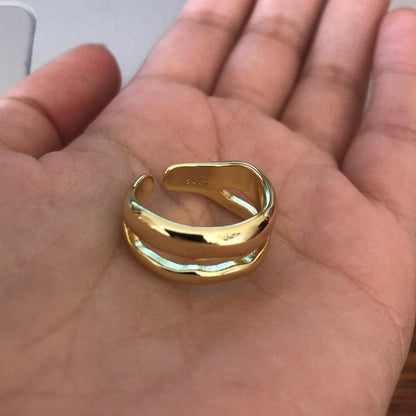 Metal Geometry Round Ring