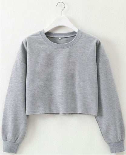 Women Casual Long Sleeve Cropped Top