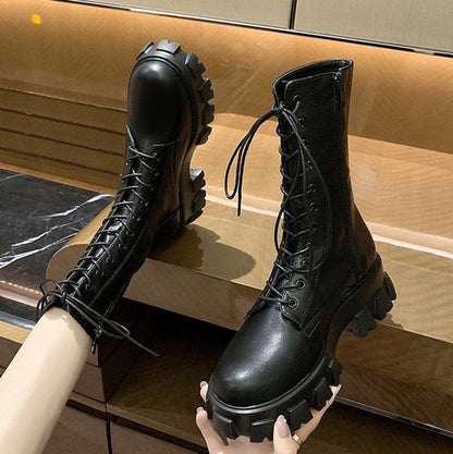 Women Lace Up Boots
