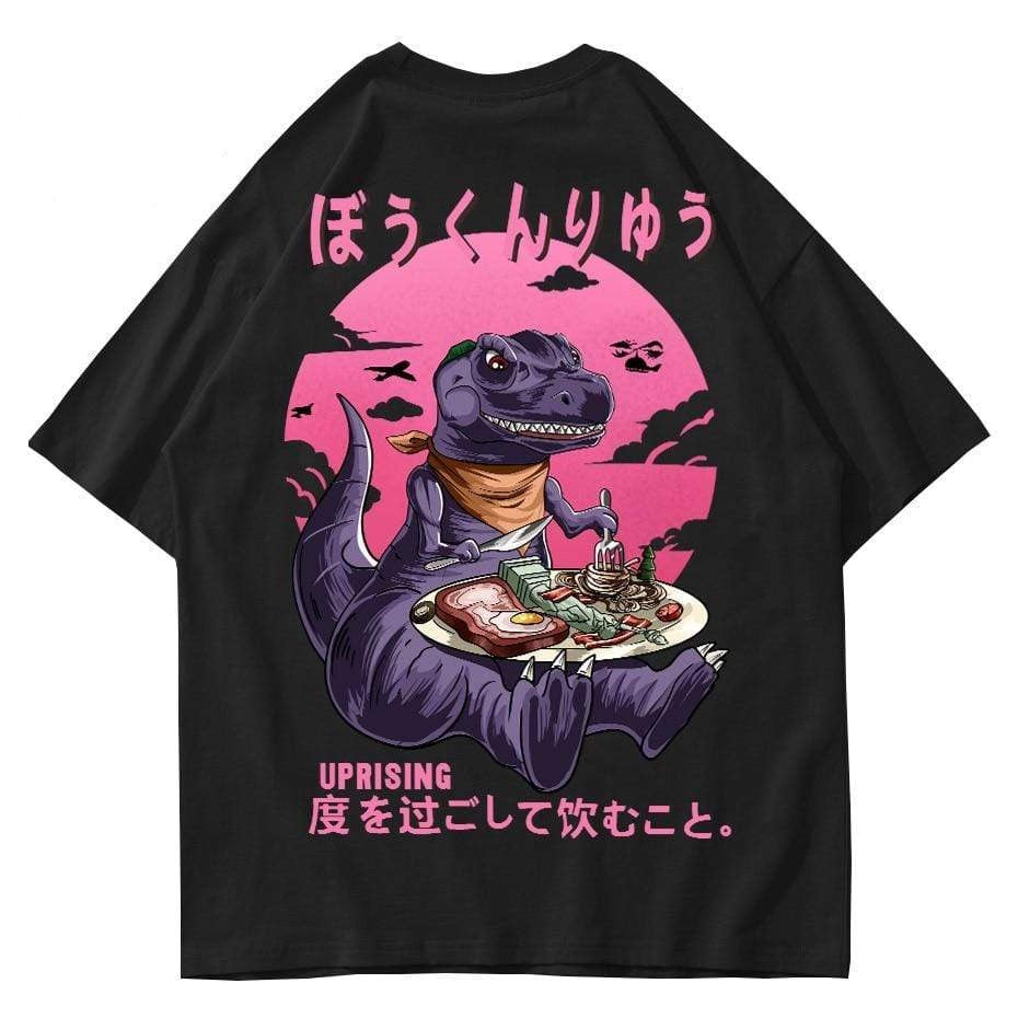 Men Cartoon Dinosaur Printed Tee