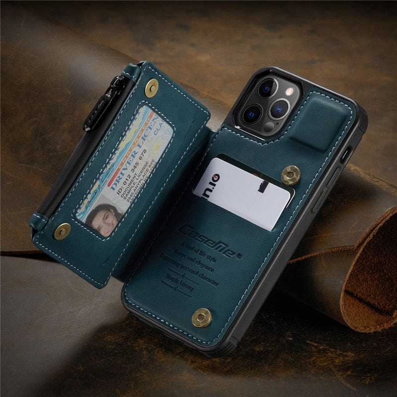 Leather Wallet Case for iPhone