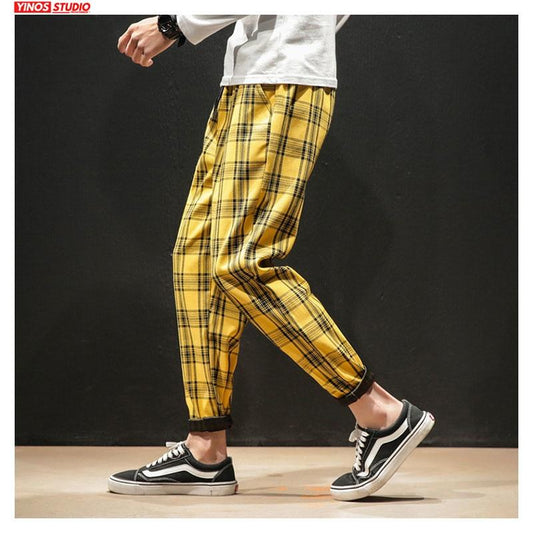 Men Plaid Pants