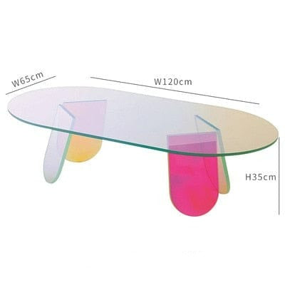 Transparent Acrylic Colorful Table